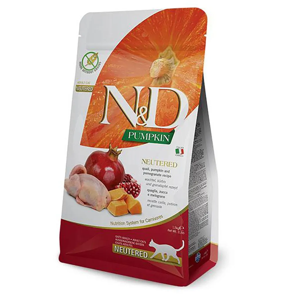 Farmina Pumpkin Neutered Quail Cat Food 5kg