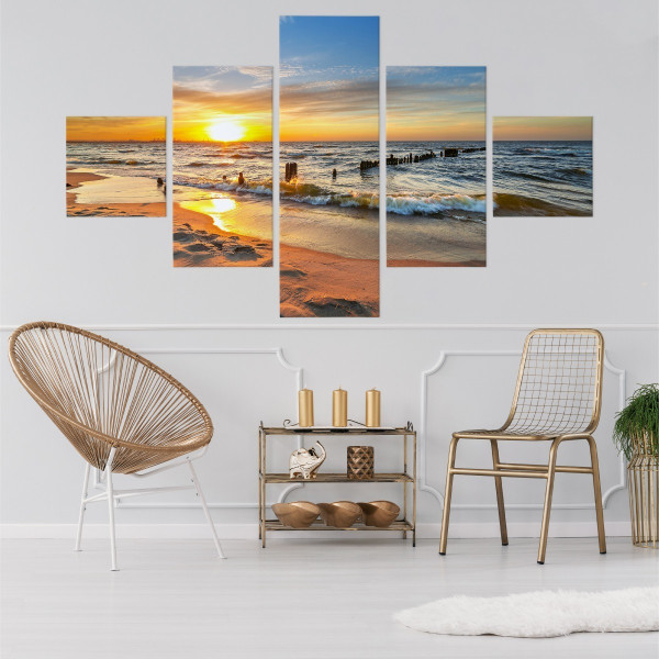 Obraz Ścienny Morze Bałtyckie PEJZAŻ Efekt 3D 150x90cm