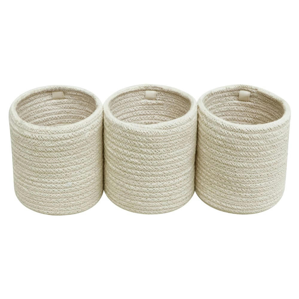 BAMBOO - Panier Bobby - Vanille 10x10x32 cm