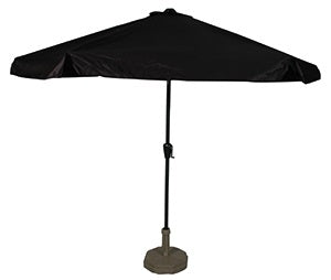 Lesli Living push-up parasol Gemini - zwart - Ø300cm