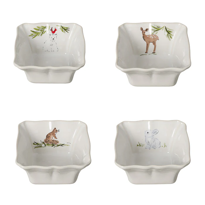 Set 4 Individual Bakers Deer Friends, Casafina by COSTA NOVA