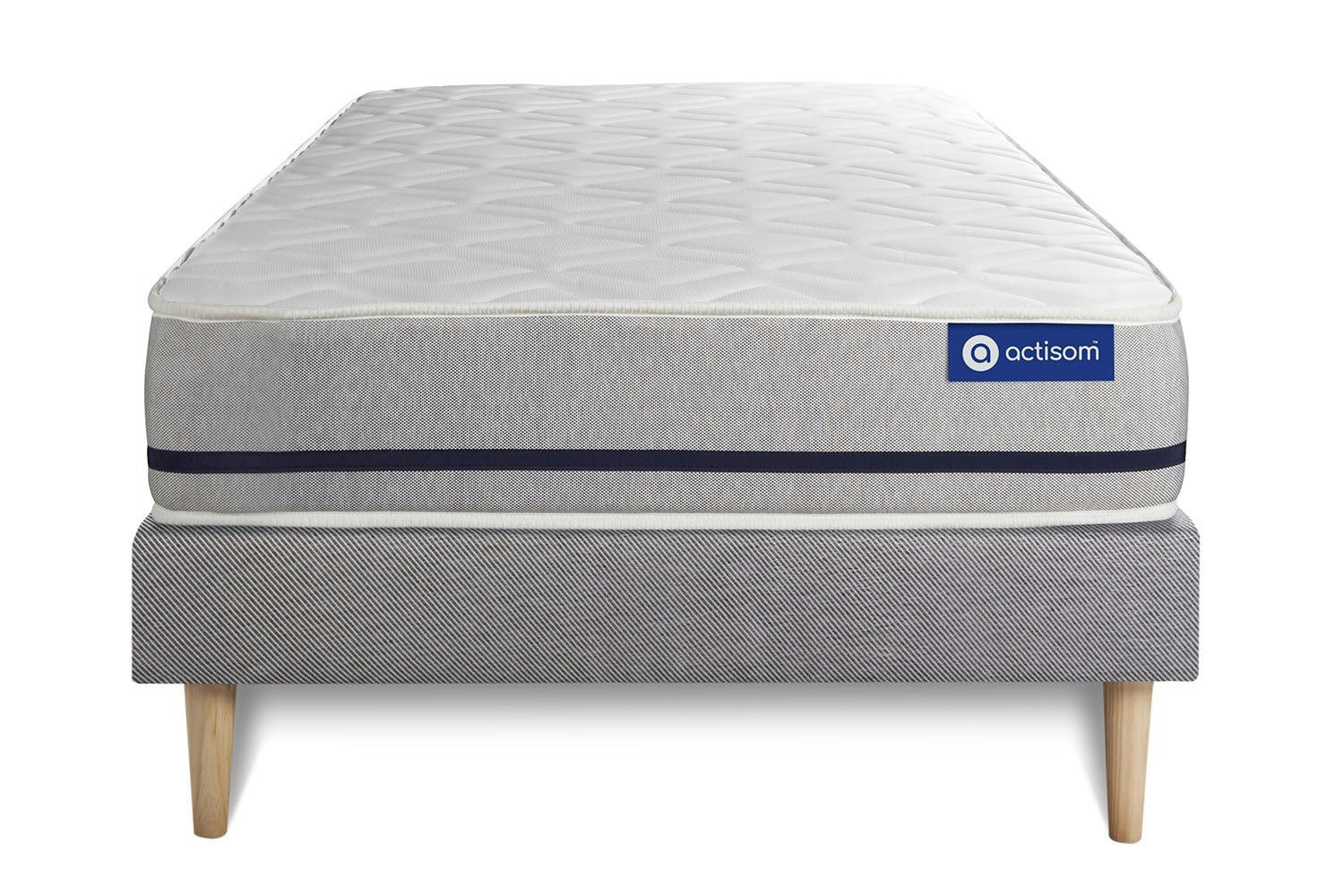 ACTILATEX SOFT - Ensemble 120x190 cm sommier kit gris