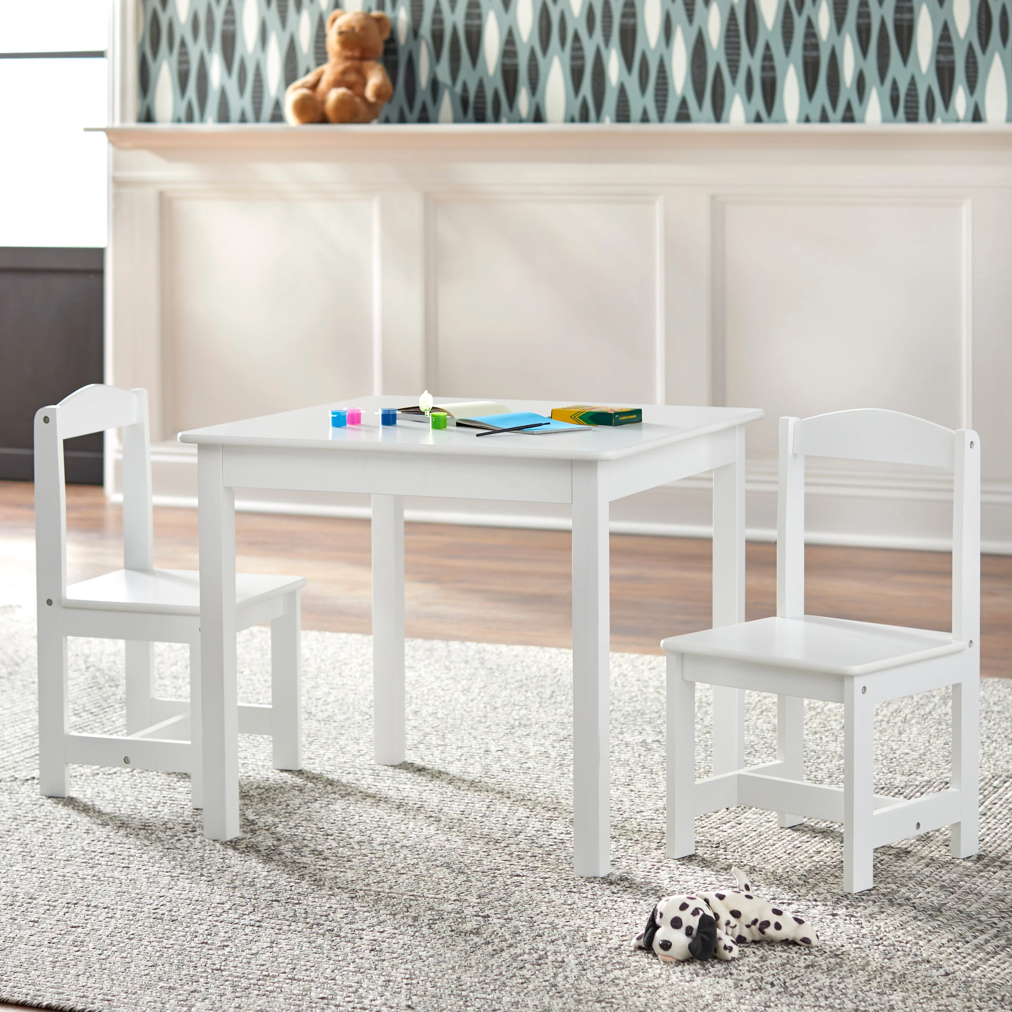 Simple Living White 3-piece Hayden Kids Table/Chair Set