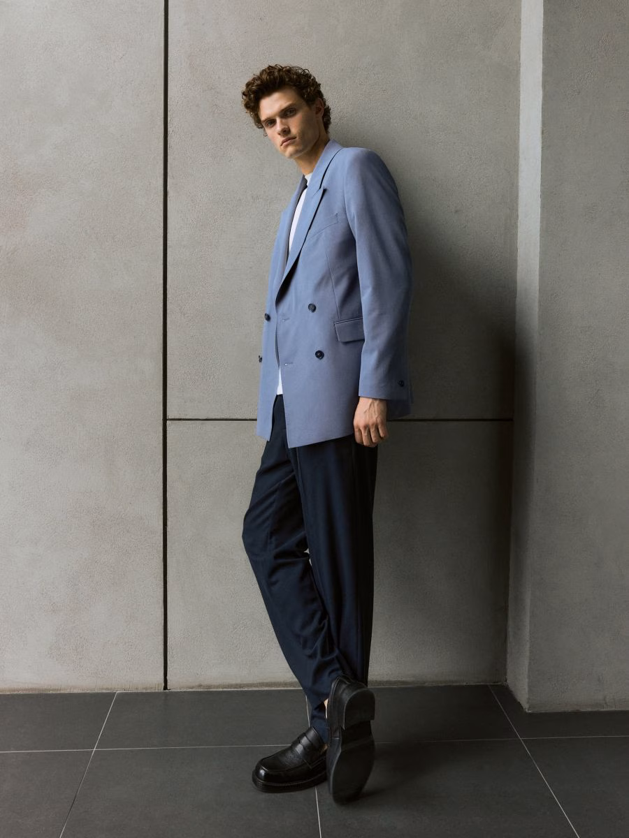 Wide Leg Trousers With Pressed Crease