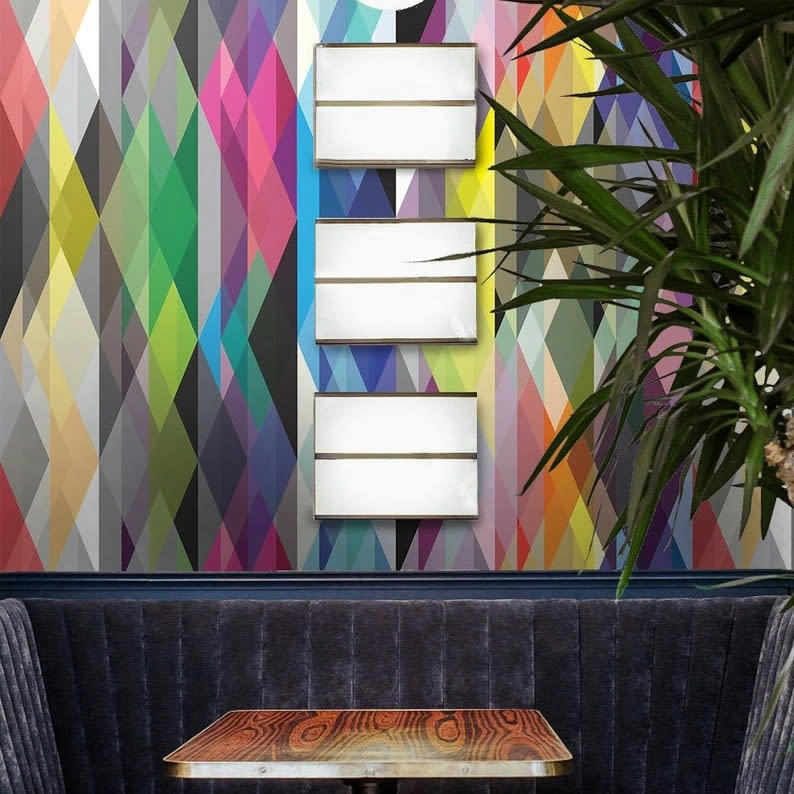 MODERNE - Papier Peint Géométrique Coloré 250x200 cm