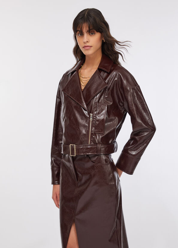 Giacca biker glossy