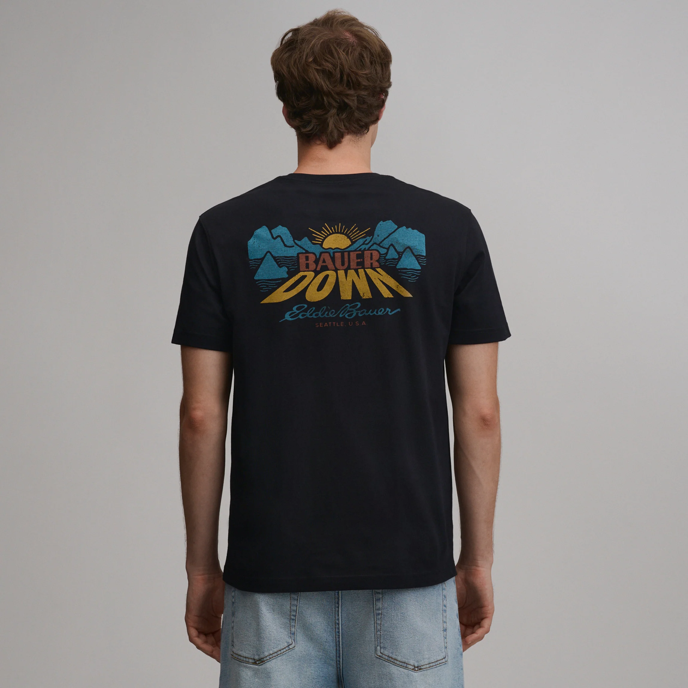 Men's EB Bauer Down Logo T-Shirt