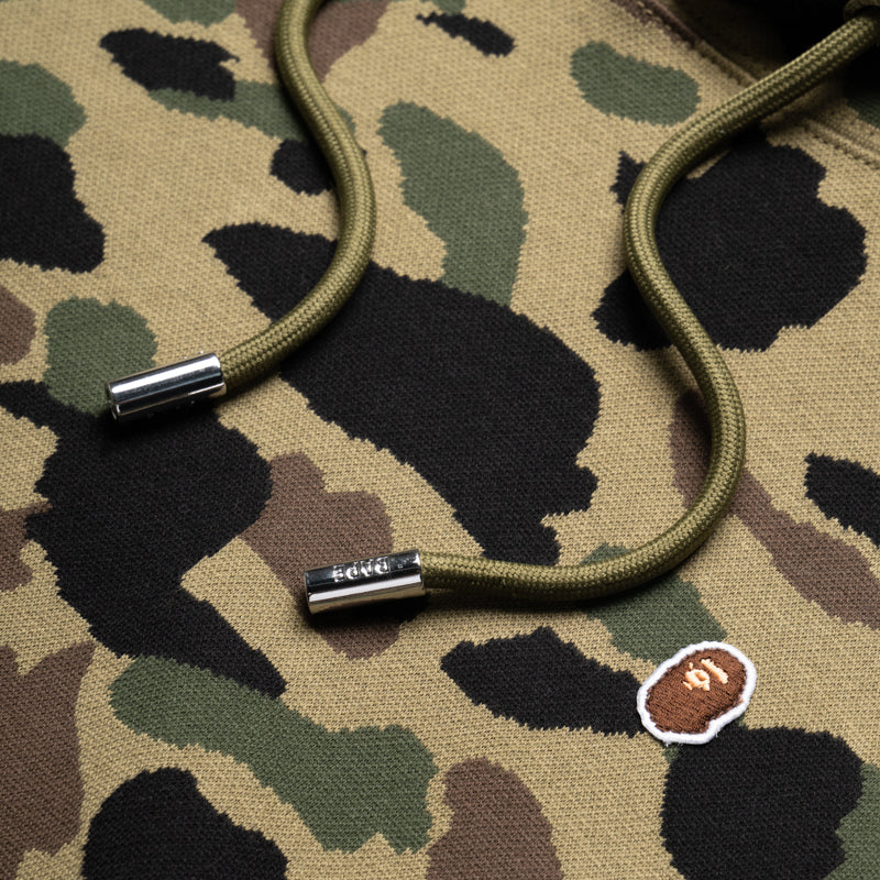 A Bathing Ape 1st Camo Jacquard One Point Relaxed Fit Hoodie - Green