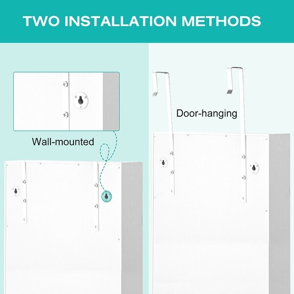 Gymax Mirror Jewelry Cabinet 96 LED Lights Wall Door Mounted Armoire - See Details