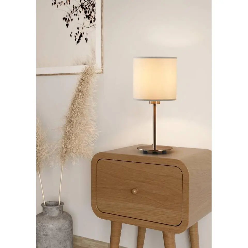 EGLO Pasteri Tafellamp - E27 - 18 cm - Nikkelmat