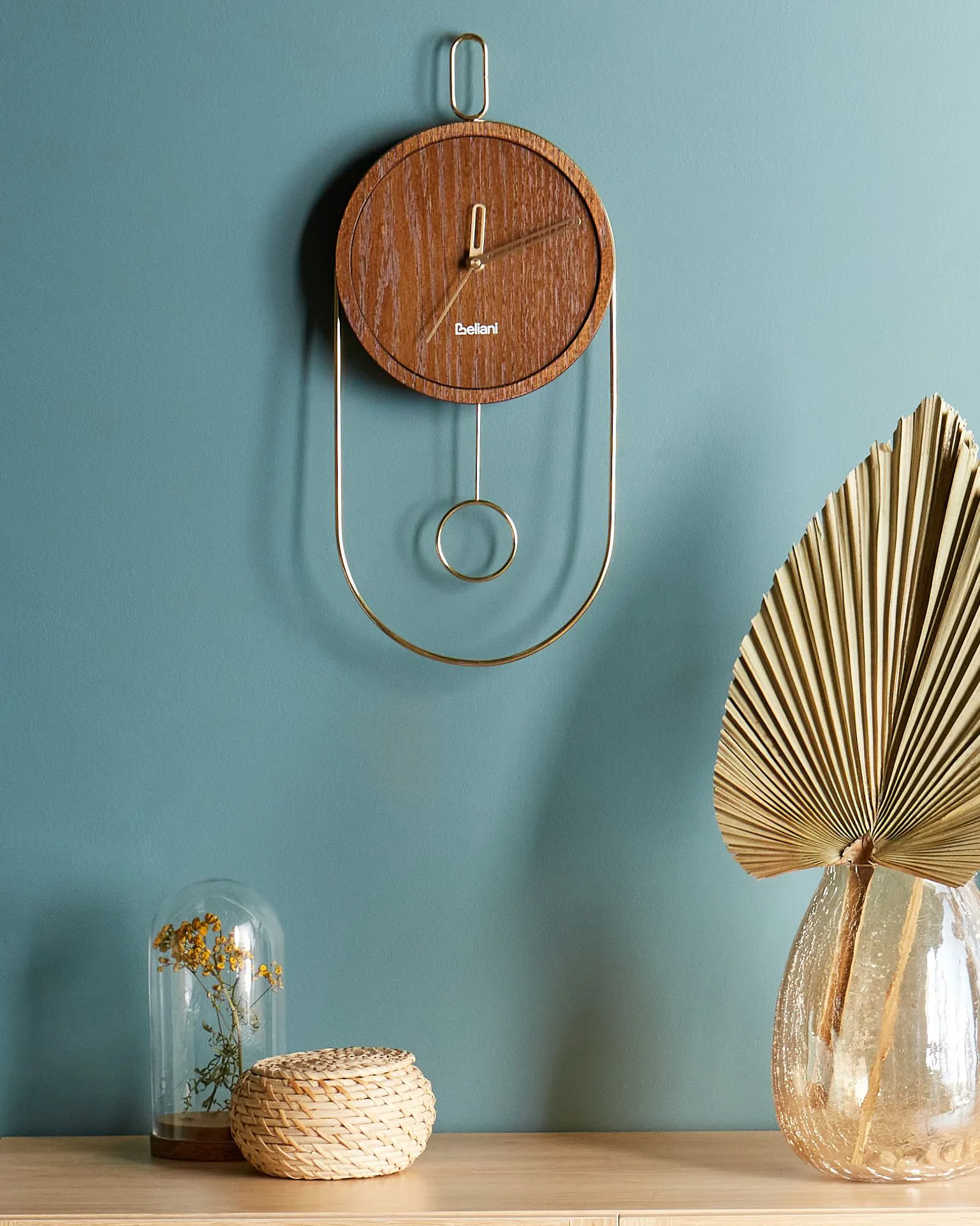 Wall Clock SIERRE 20 cm Dark Brown