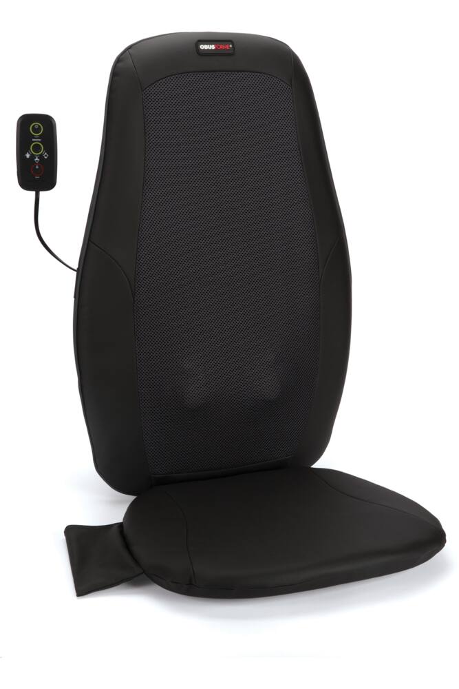 ObusForme Shiatsu Lumbar/Lower/Upper Back Massage Chair Cushion with Heat For Office Chair/Home/Car