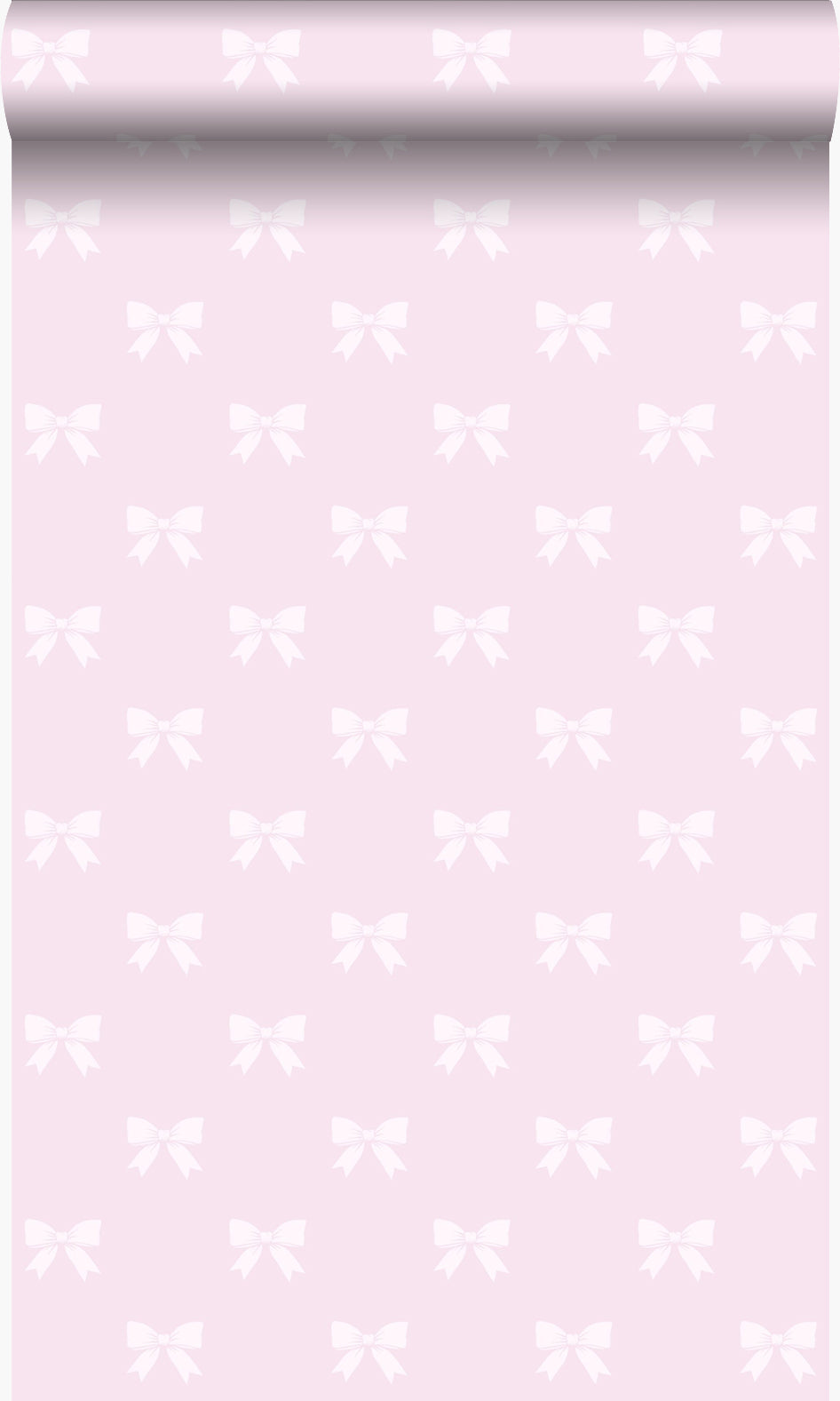 Origin Wallcoverings behang strikjes glanzend roze - 53 cm x 10.05 m - 346844