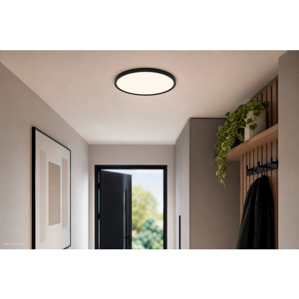 LED-Deckenleuchte »Medora«, rund, Ø: 40 cm, 32 W, 3400 lm, schwarz