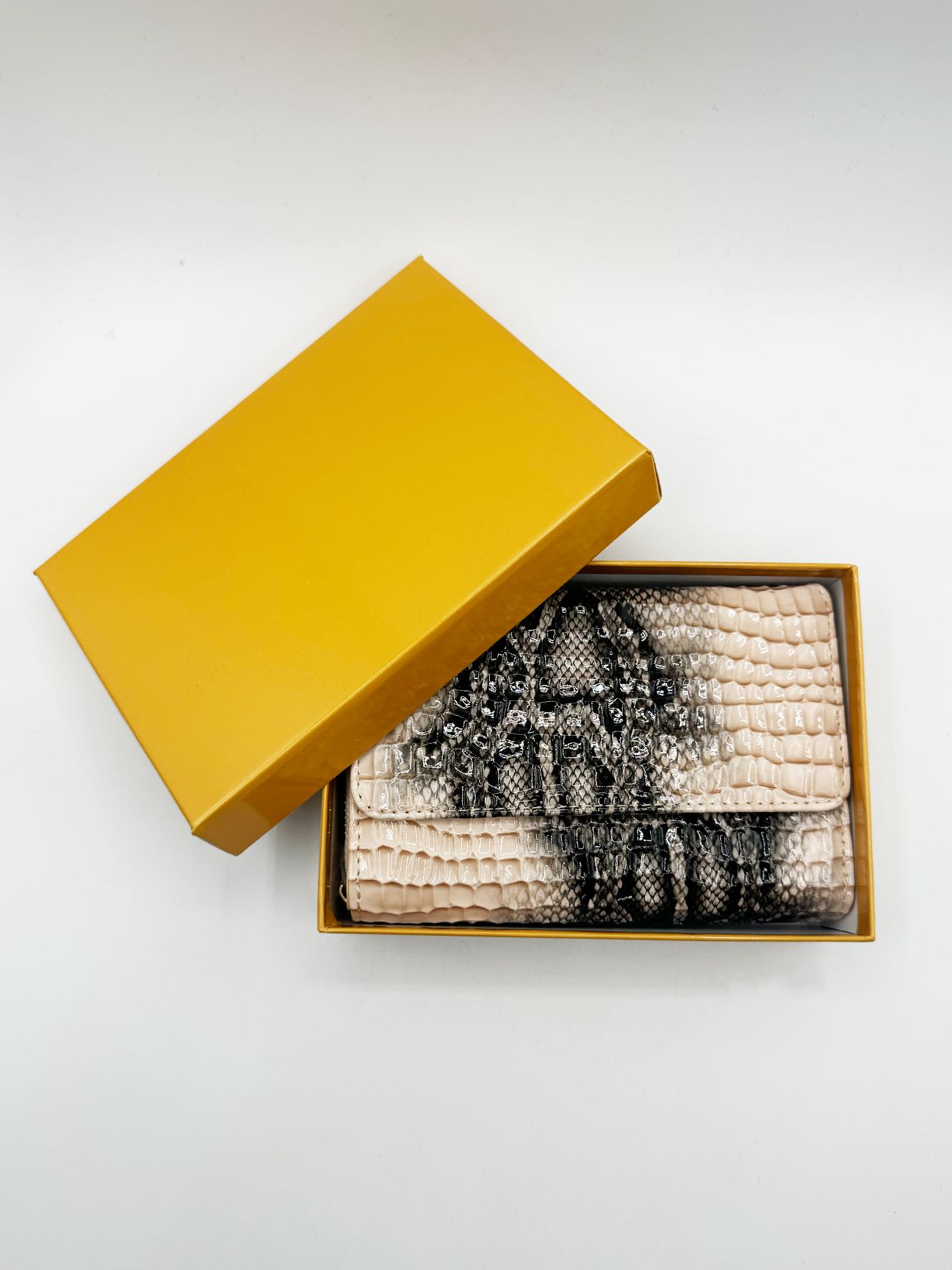 SVNX Faux Crocodile Pattern Folded Purse