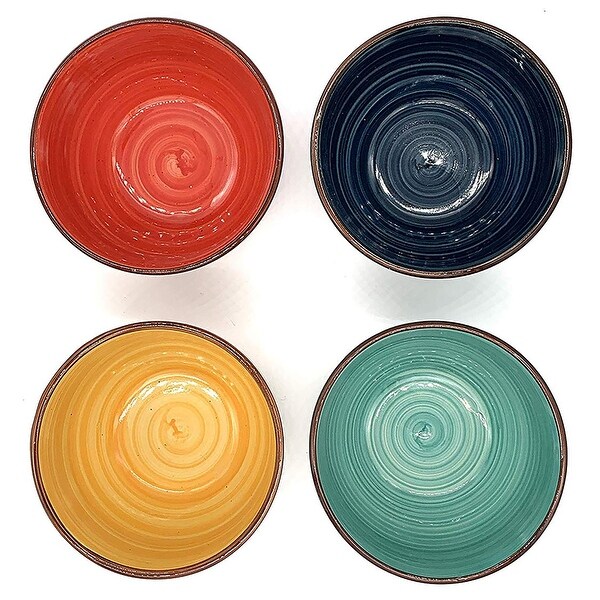 Gibson Color Speckle 4 pc 5.25" Cereal Bowl Set