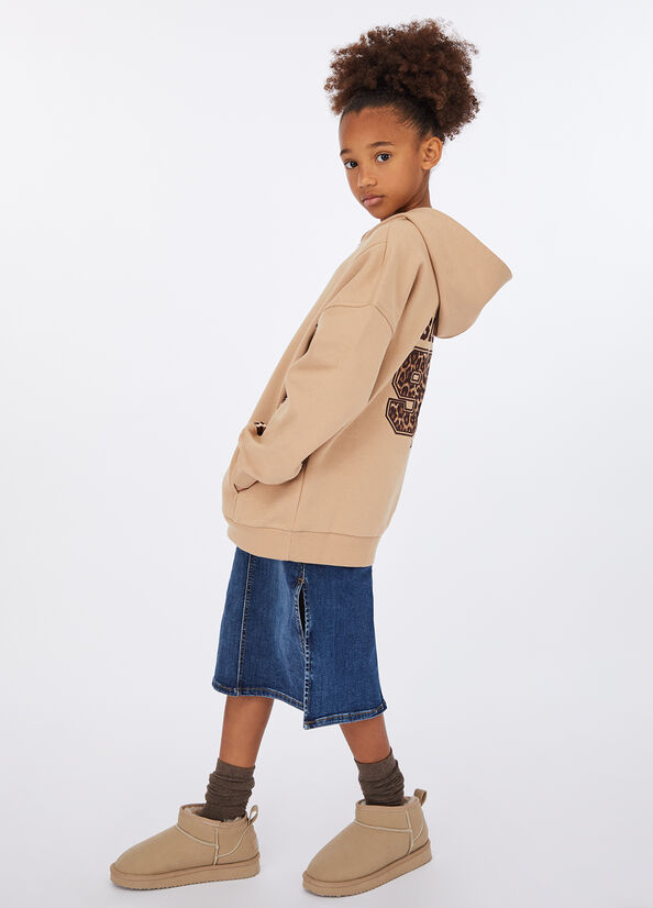 Gonna longuette in denim