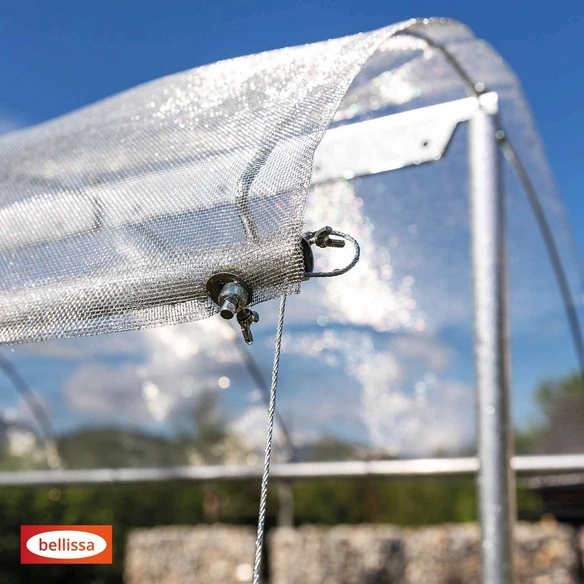 Tomatendach, LxH: 150 x 125 - 185 cm, Silber