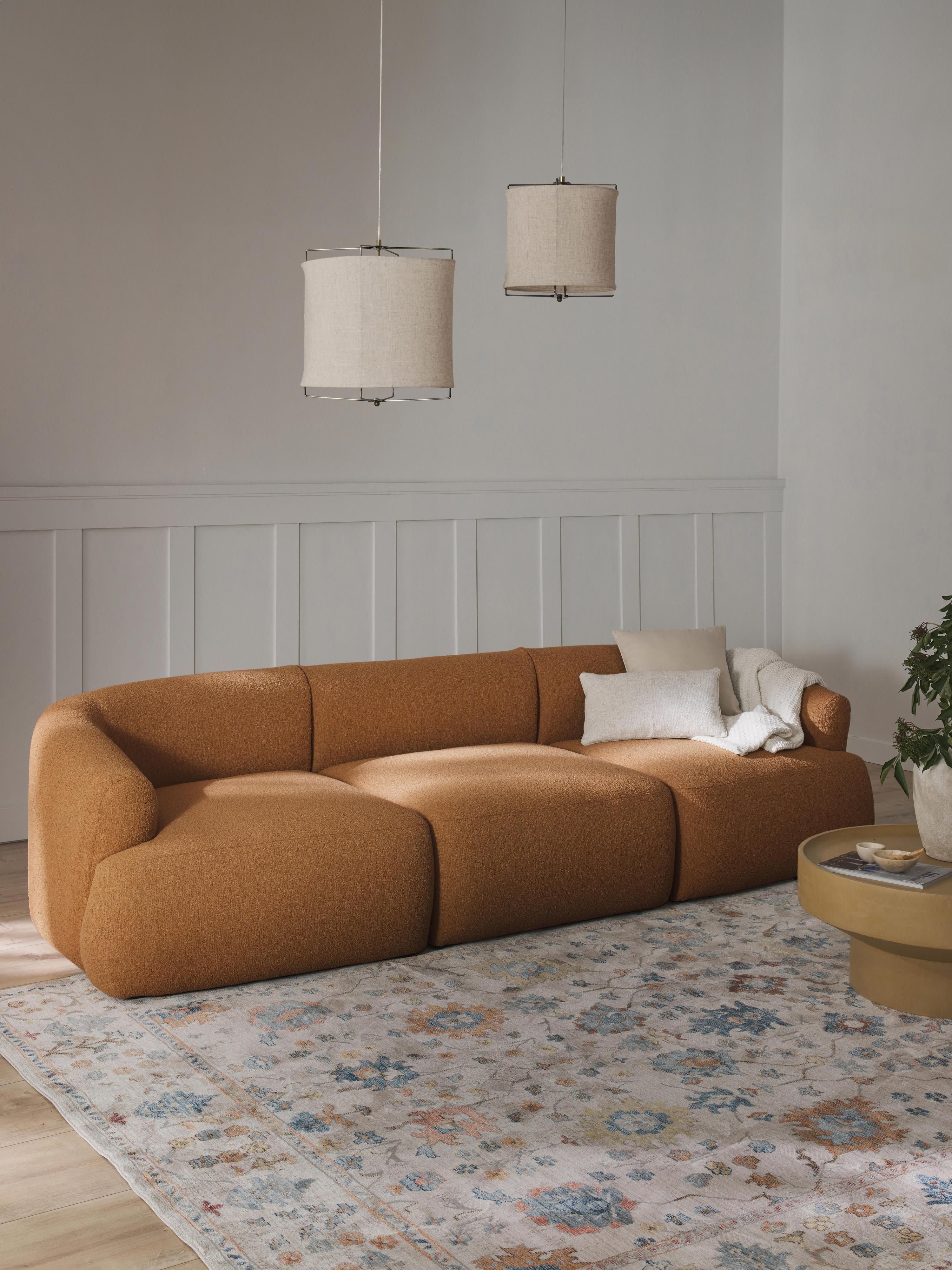 Modulares Bouclé-Sofa Sofia (3-Sitzer)