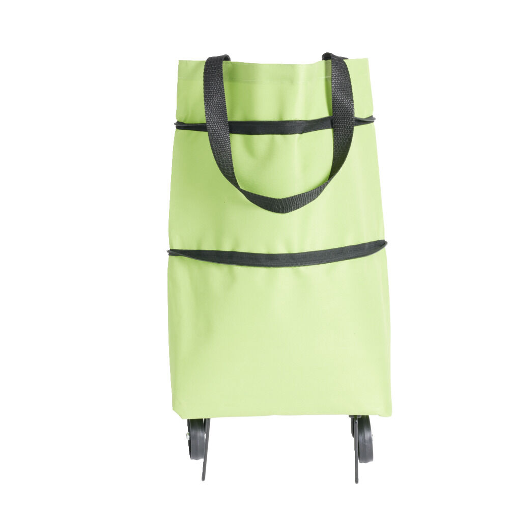 Sac de courses ajustable à roulettes 20L orange ou vert