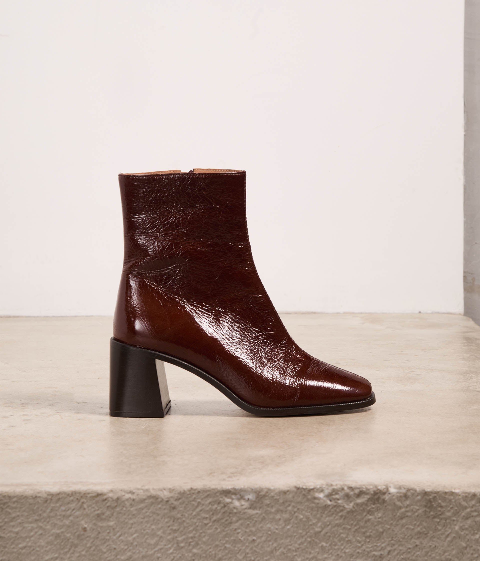 Boots vernies marron Hulsa