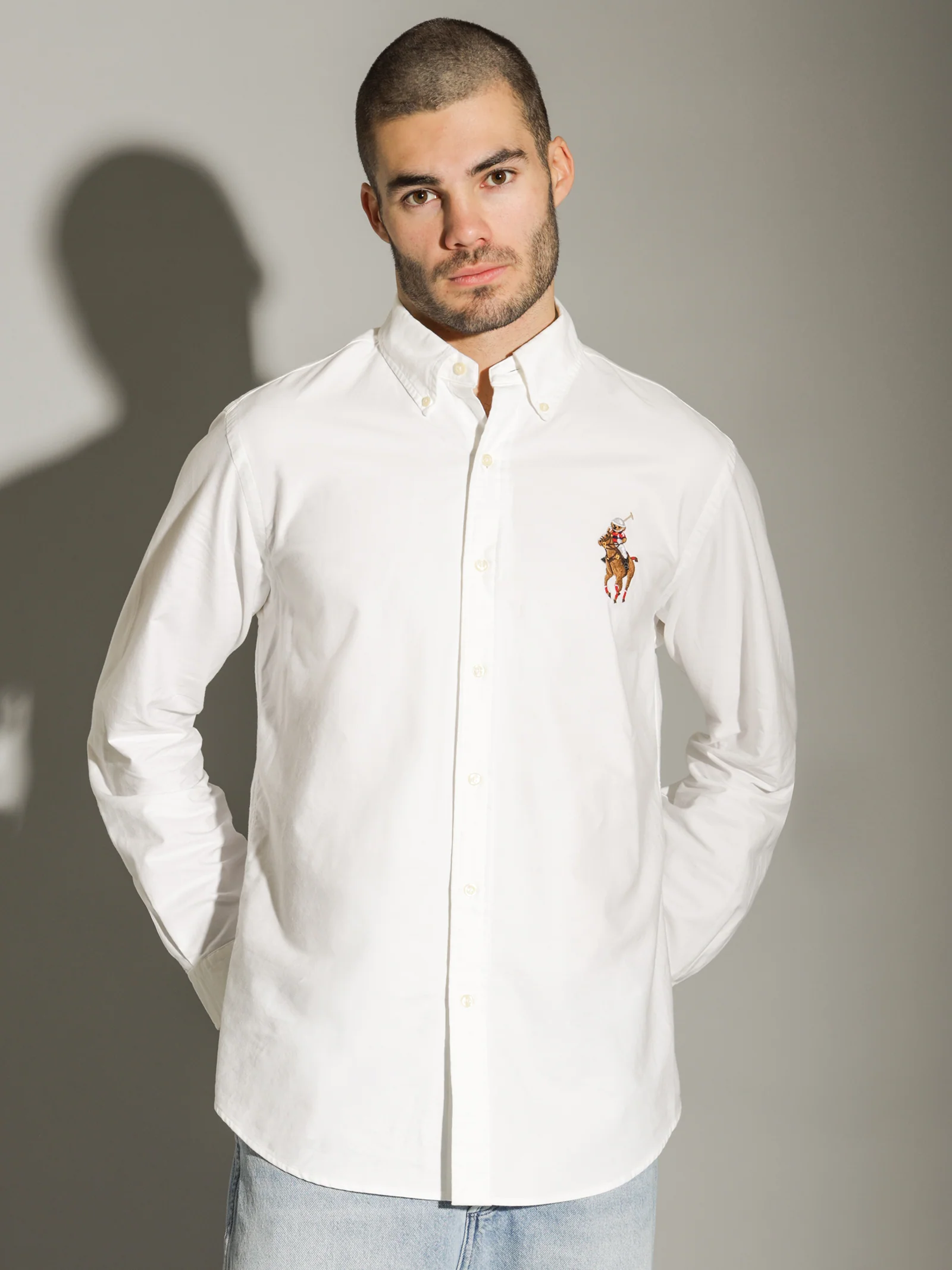 Custom-Fit Polo Bear Oxford Shirt