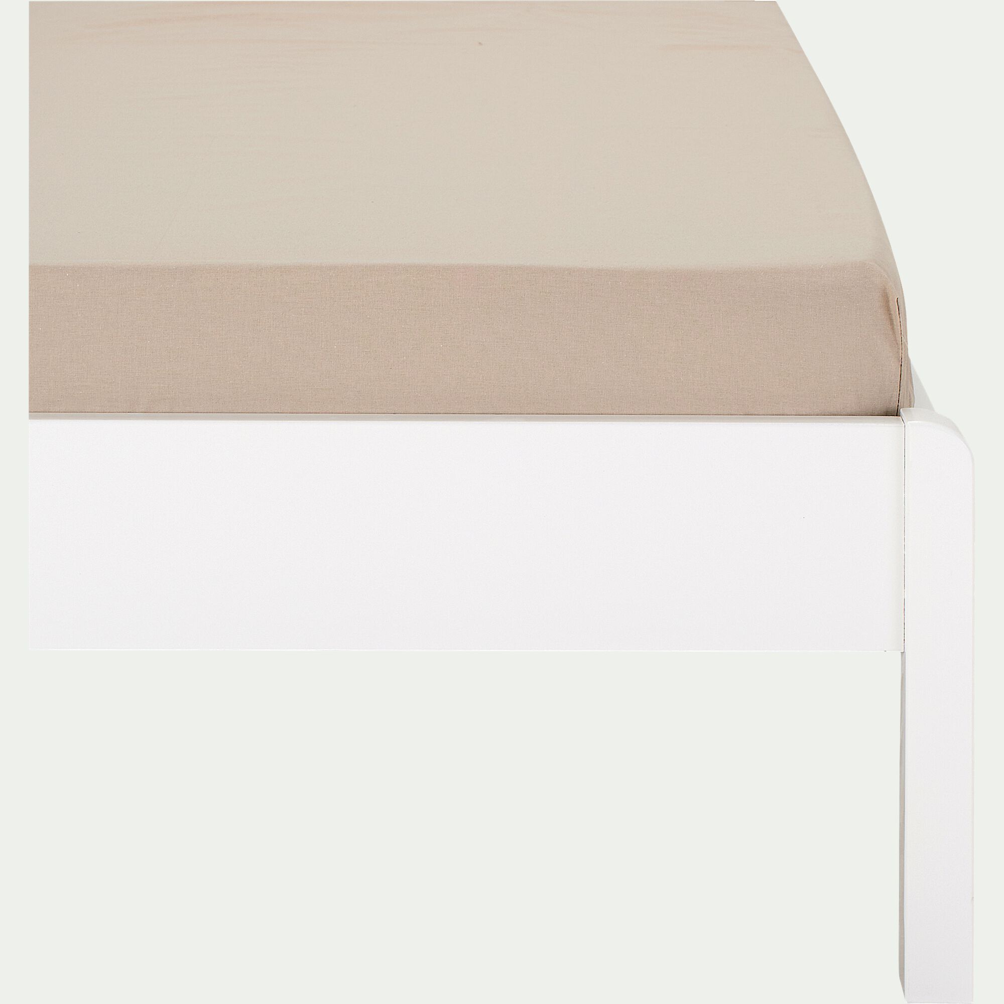 CALANQUES - Drap housse enfant en coton 90x140 B15cm - beige alpilles