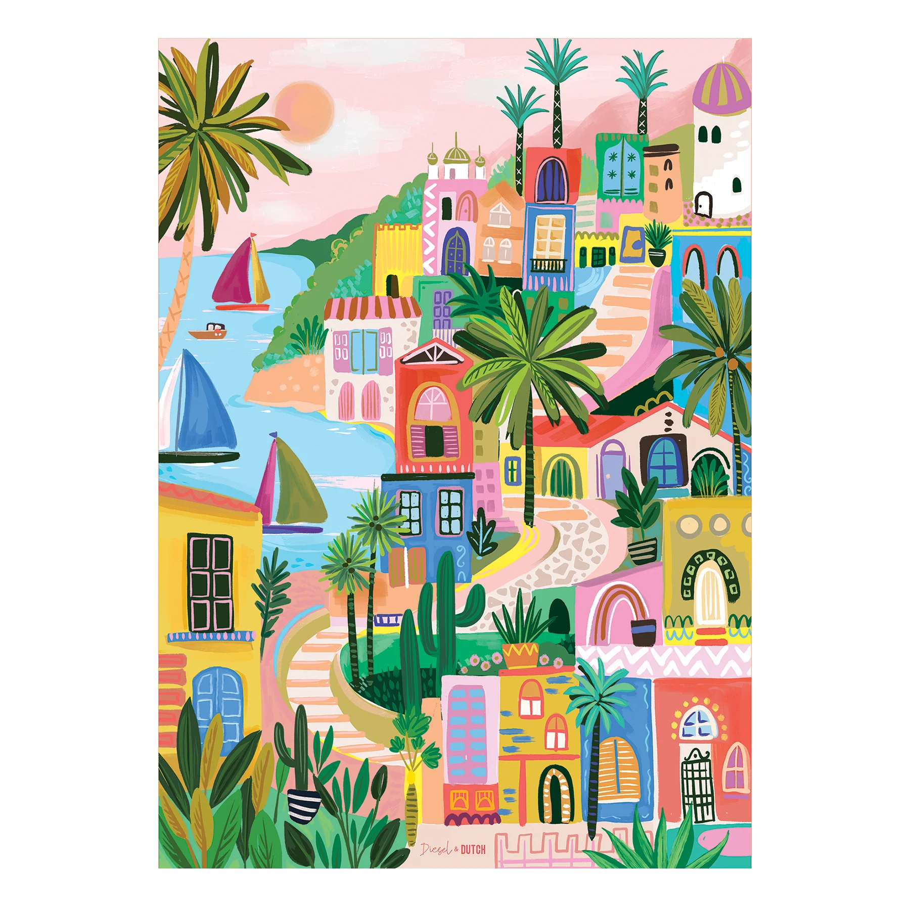 Sicilian Village 1000pc Wall Jigsaw Puzzle