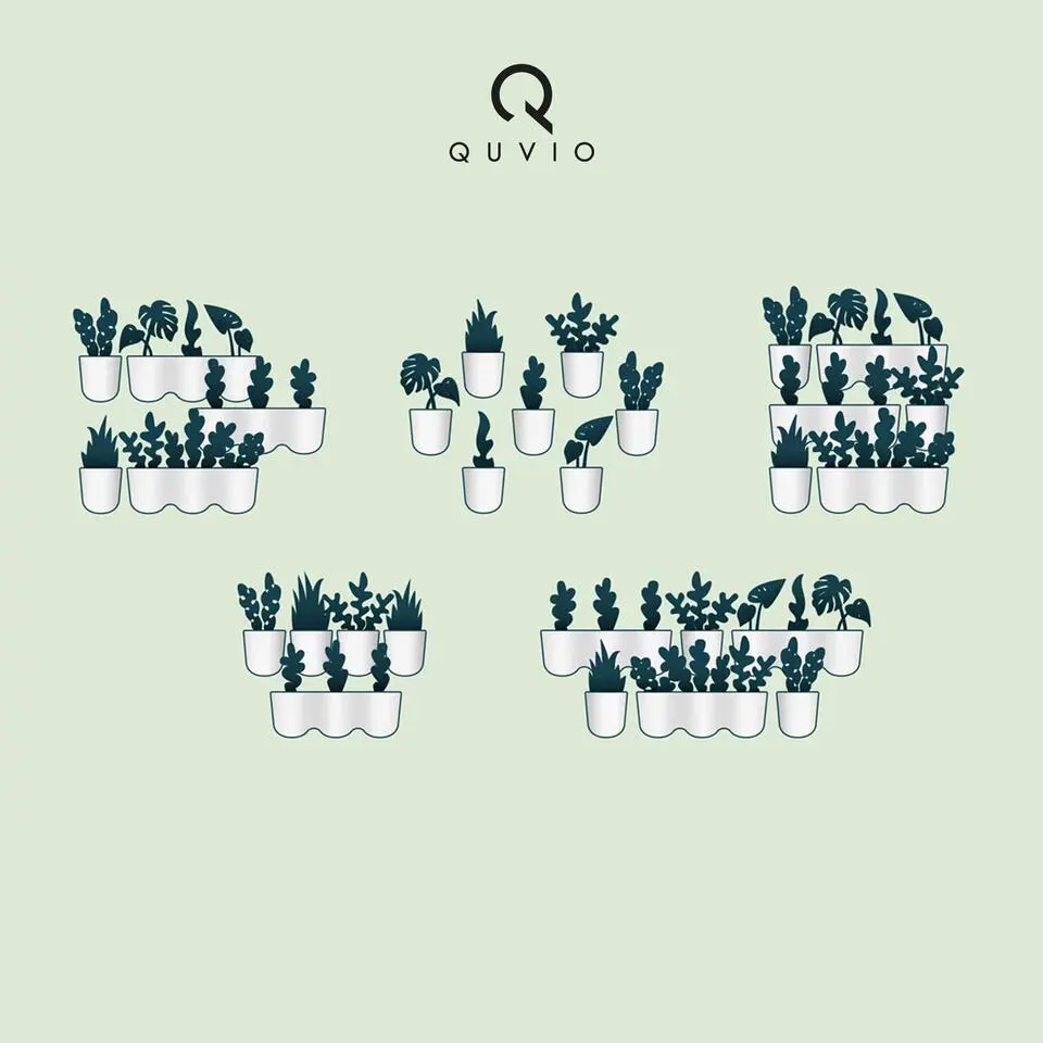 QUVIO Wand bloempot - Kunststof - Terracotta