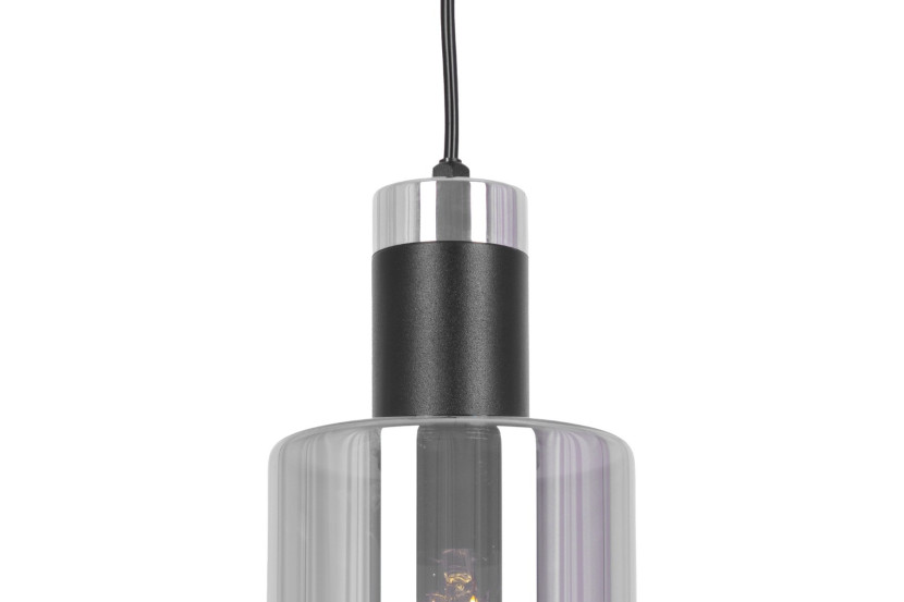 Lampa wisząca czarno-grafitowa BRUS 1xE27x40W wym: 90x13x13 cm Kaja