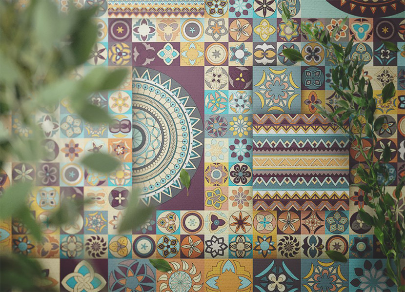 Dywan winylowy do domu Mieszanina kafelek 60 x 90 cm