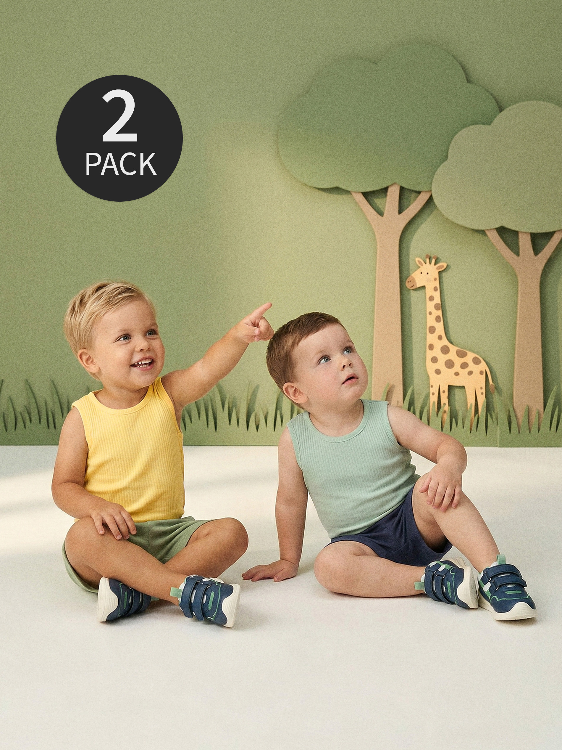 Bawełniane body bez rękawów 2 pack