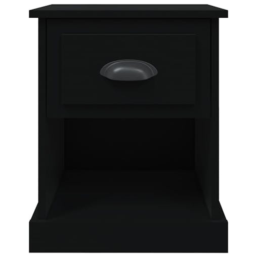 NNEVL Bedside Cabinet Black 39x39x47.5 cm Engineered Wood