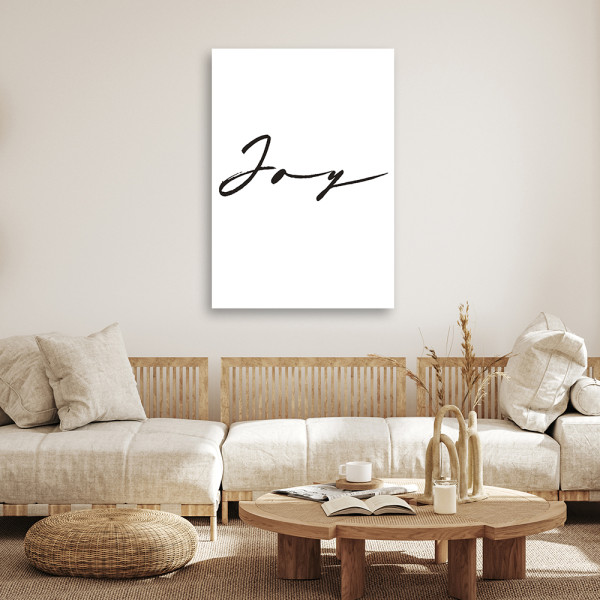 Feeby Obraz na płótnie, Napis Radość 40x60