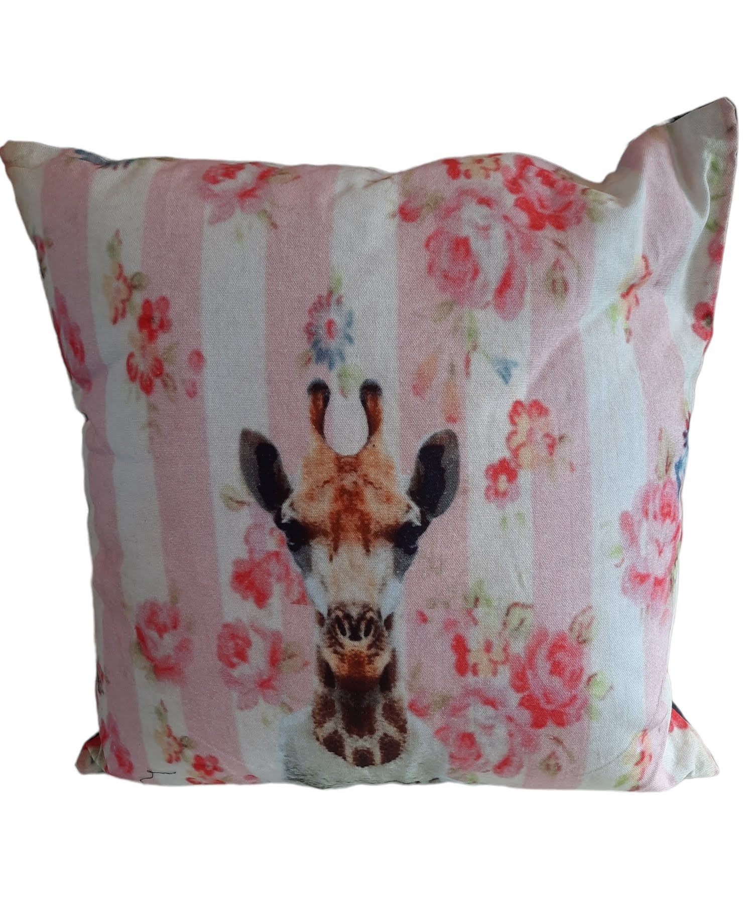 Furnilux Set van 2 Sierkussens-45x45 cm -Giraf - Roze