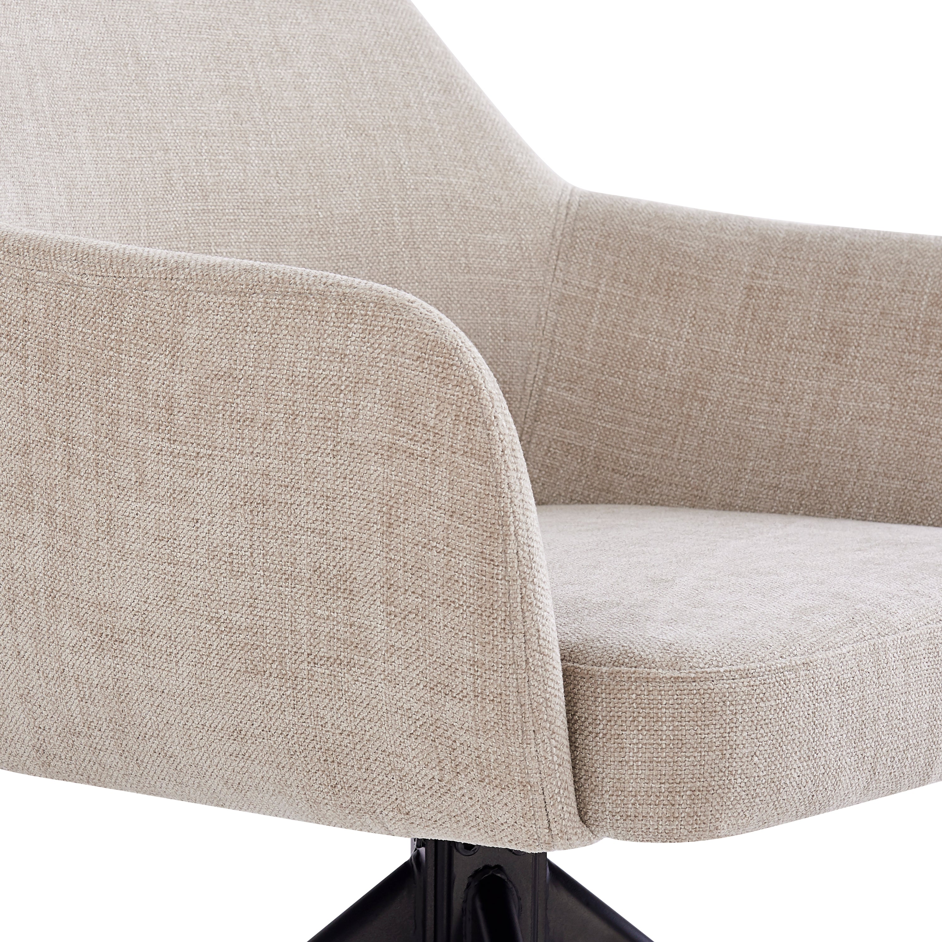 by fonQ Gap Draaibare Eetkamerstoel - Beige / Zwart