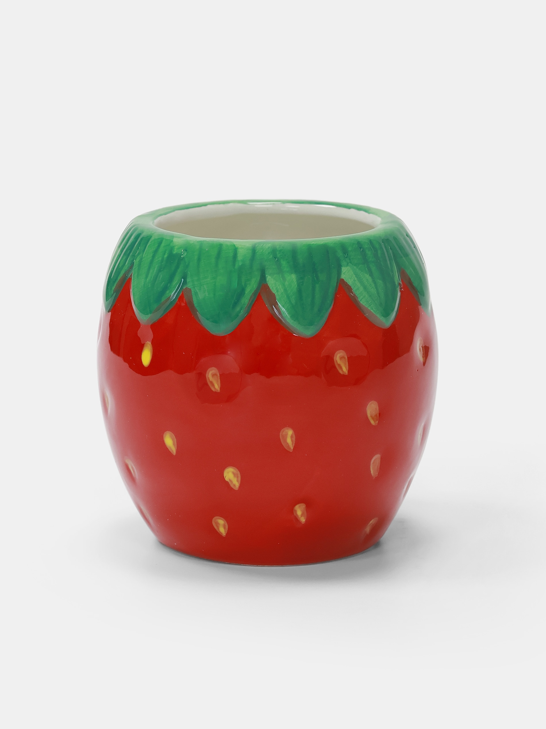 Ceramiczna doniczka z motywem truskawki