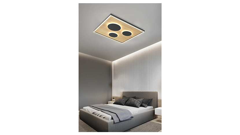 Lampa sufitowa 3-punktowa Dijon LED ze ściemniaczem czarna