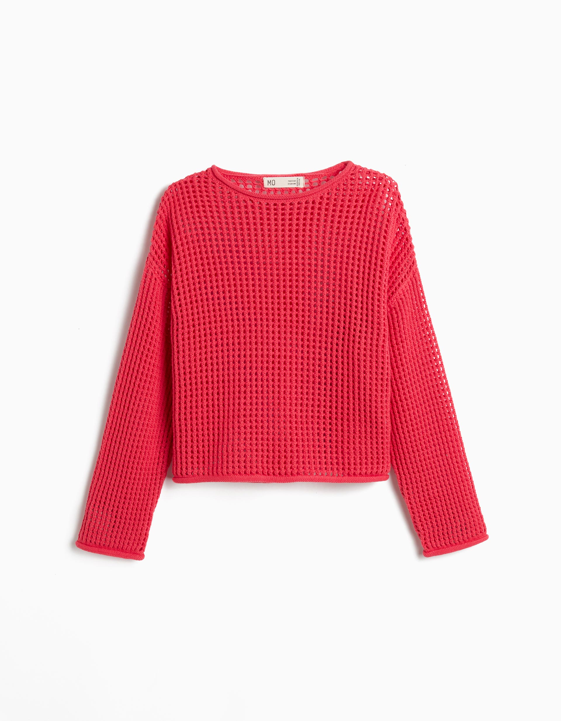 Camisola Crochet, Menina, Rosa Escuro