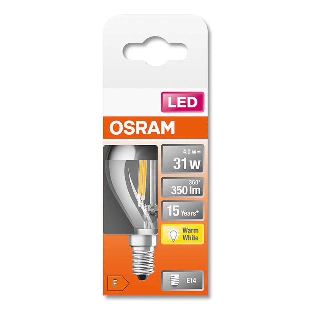LYSPÆRE OSRAM LED CLA P MIRROR E14 350LM 4W