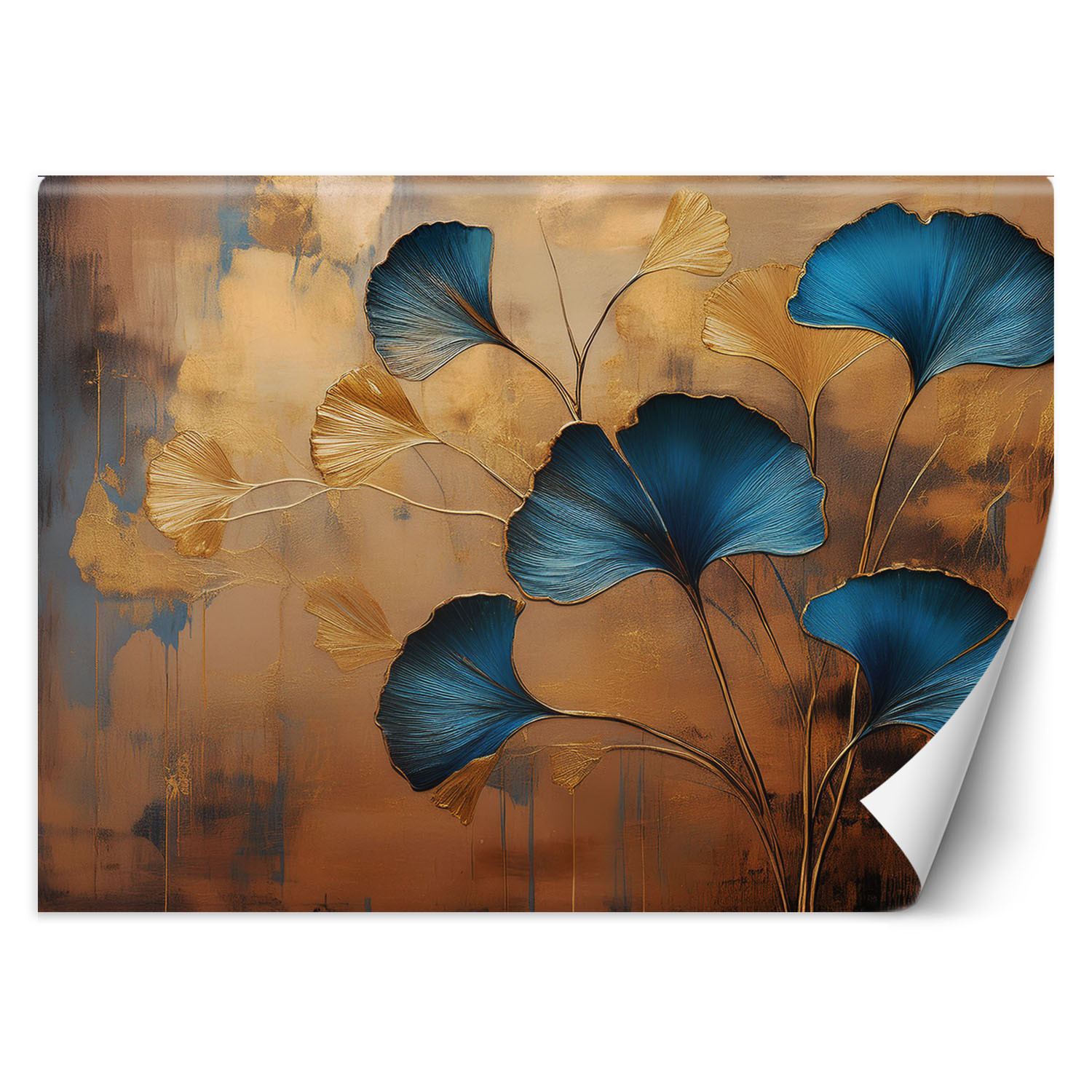 Fototapeta, Kwiaty Ginko Botanika Art Deco