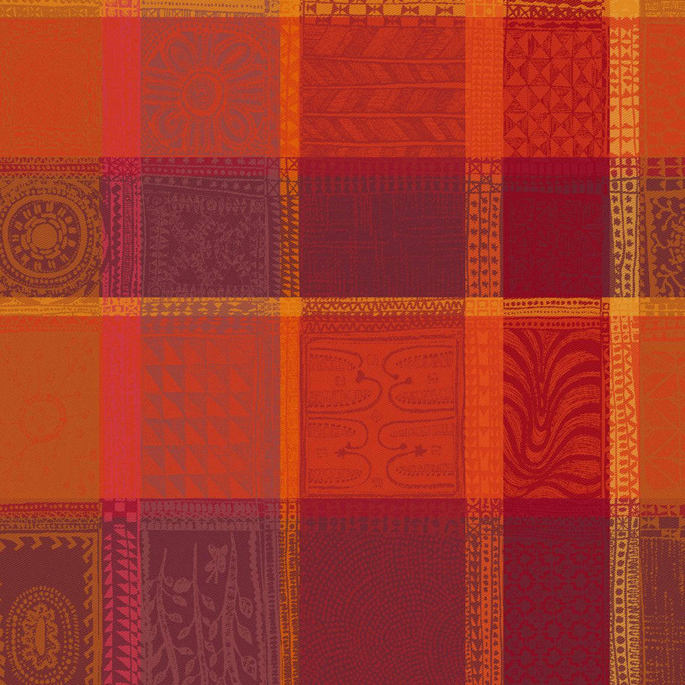 MILLE WAX KETCHUP - Tablier enduit imperméable pur coton rouge 75x85