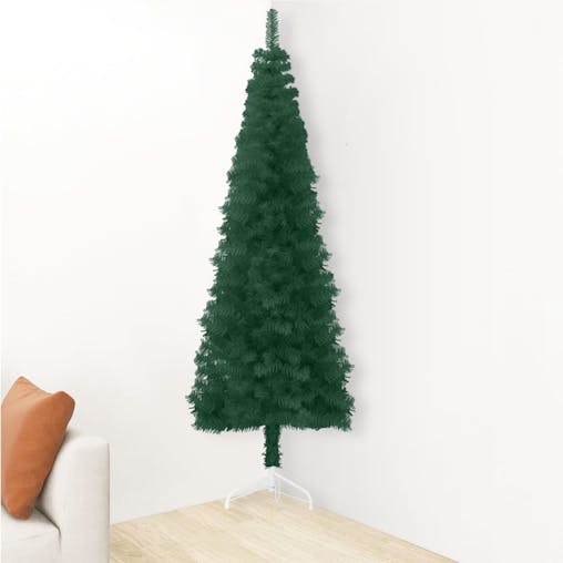 NNEVL Slim Artificial Half Christmas Tree with Stand Green 240 cm