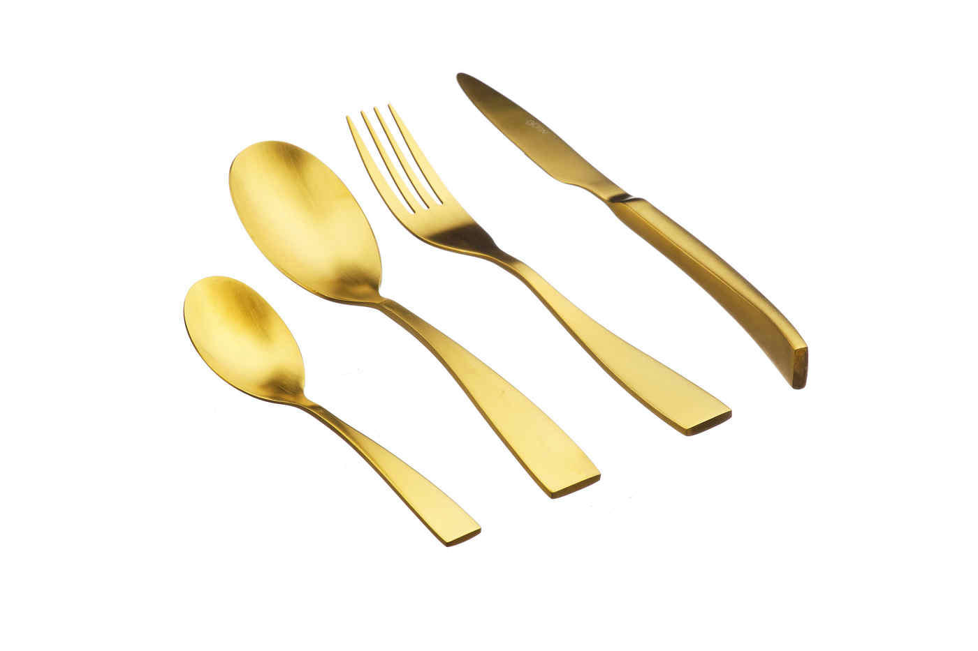NUDE - Lot de 24 couverts de table en inox or
