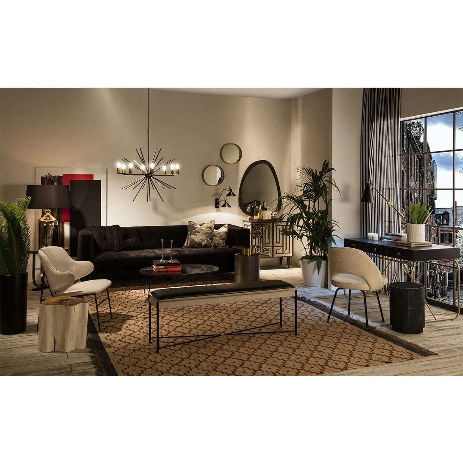 ALFAJARIN - Lampe de salon Verre Or 28x28x60 cm