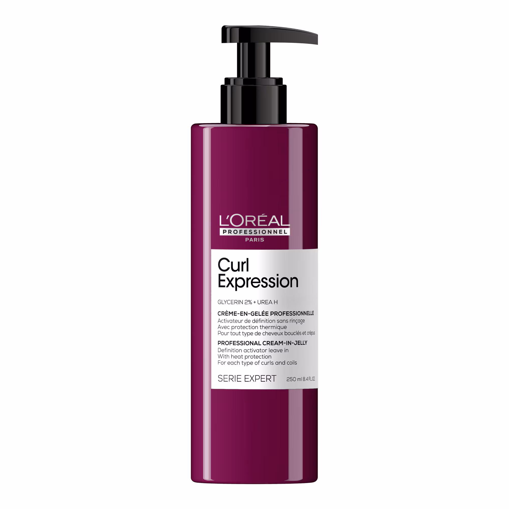 SERIE EXPERT CURL EXPRESSIONCrème-en-gelée activatrice de définition sans rinçage avec protection thermique