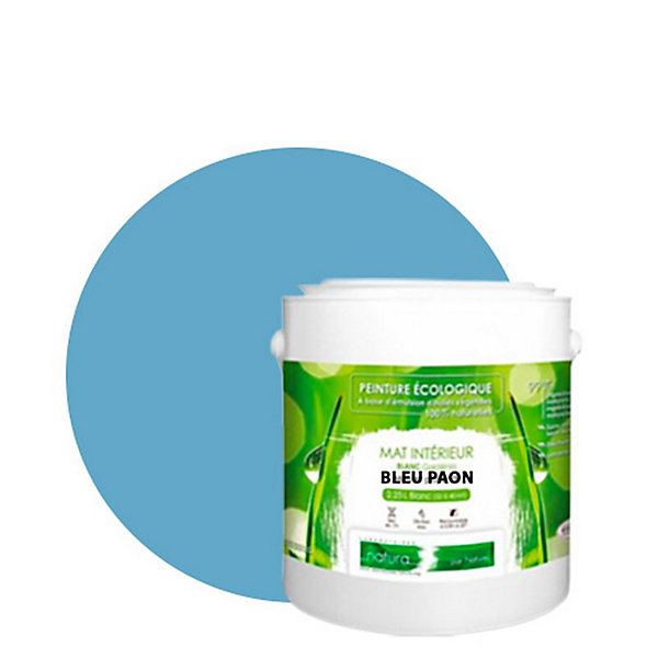 Bleu Paon Peinture interieur aspact mat Natura - 2.5L