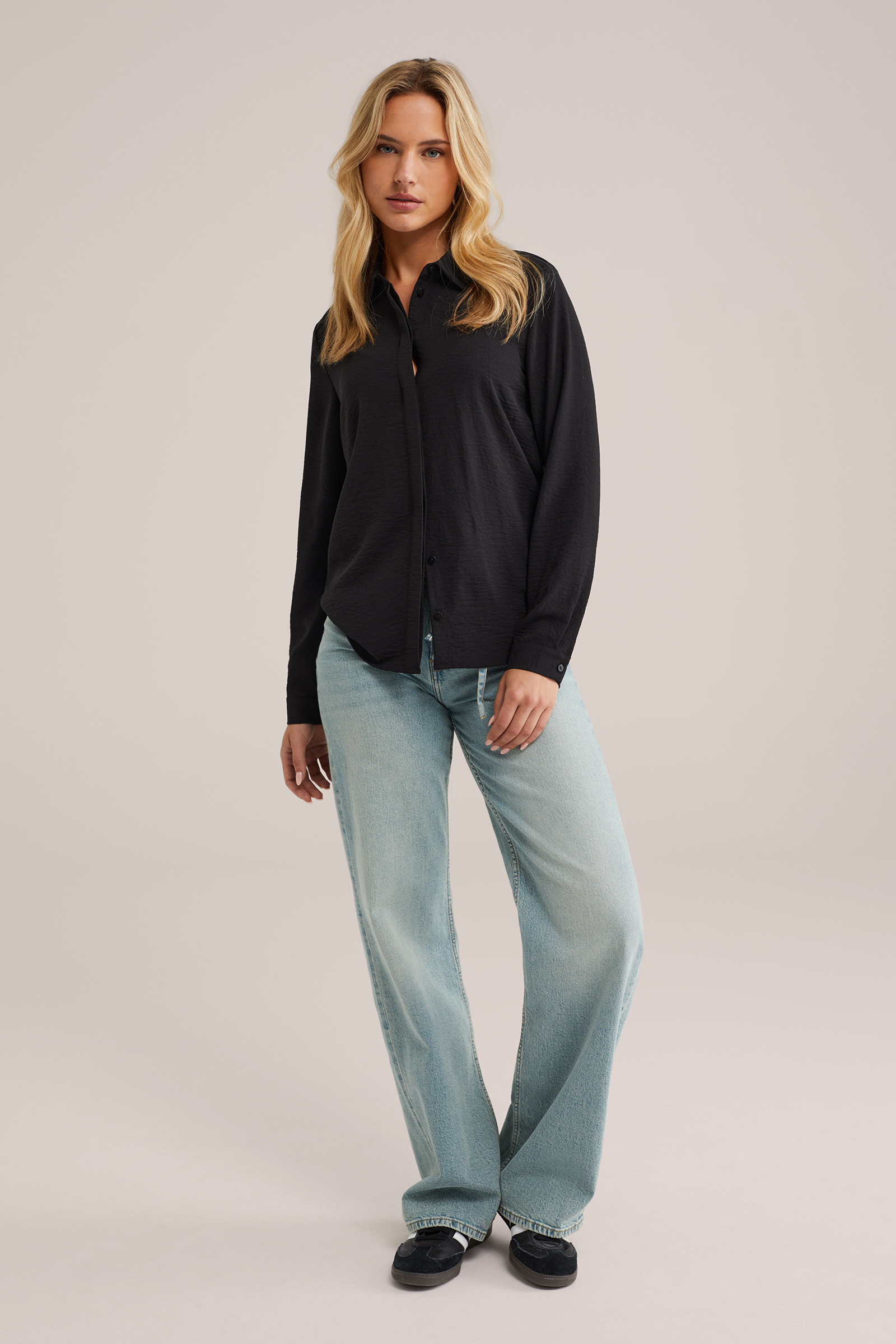 Dames geweven blouse