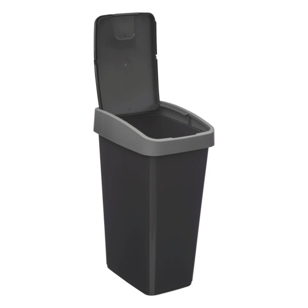 Kosz na śmieci z plastiku z recyklingu, 25 l