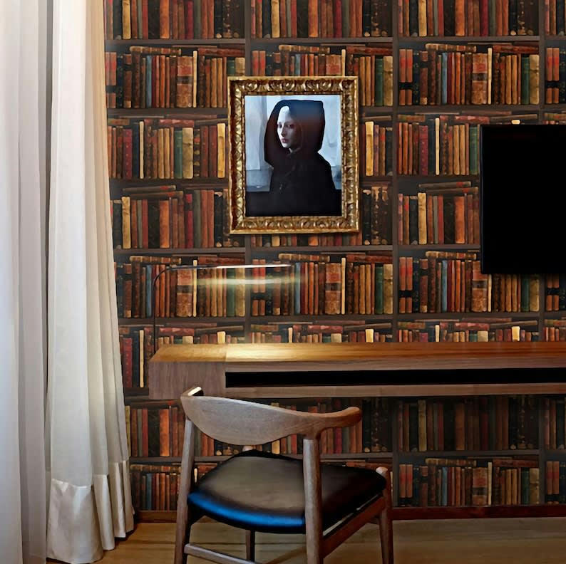 VINTAGE - Papier Peint Bibliothèque 250x200 cm